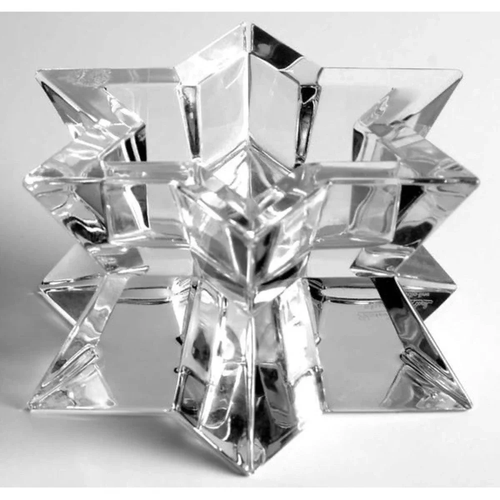 Rosenthal‎ Studio-Line Pair 24% Lead Crystal Candle Holders 